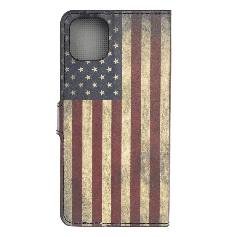 Leren Hoesje voor iPhone 12 / 12 Pro Usa Vlag