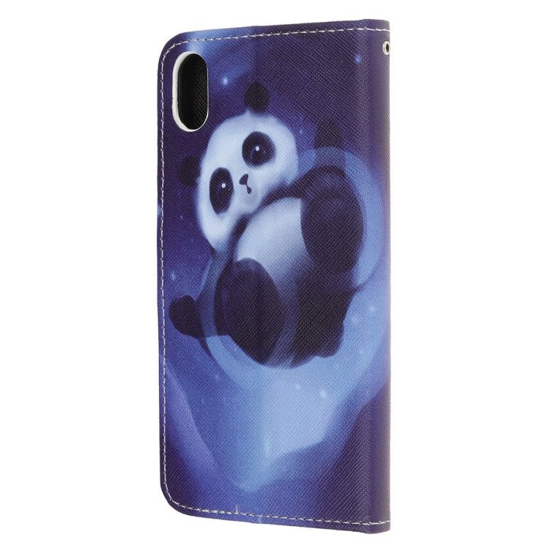 Bescherming Hoesje iPhone XR Telefoonhoesje Pandaruimte Met String