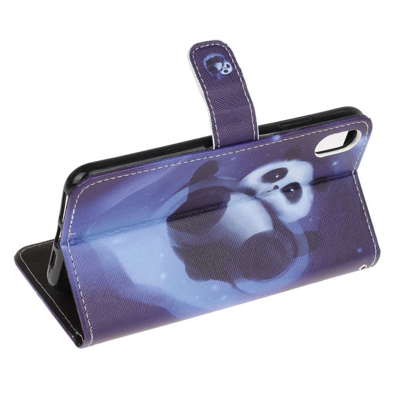 Bescherming Hoesje iPhone XR Telefoonhoesje Pandaruimte Met String