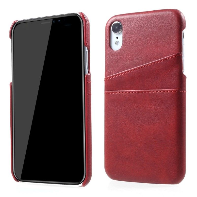 Case Hoesje iPhone XR Grijs Zwart Telefoonhoesje Kaarthouder