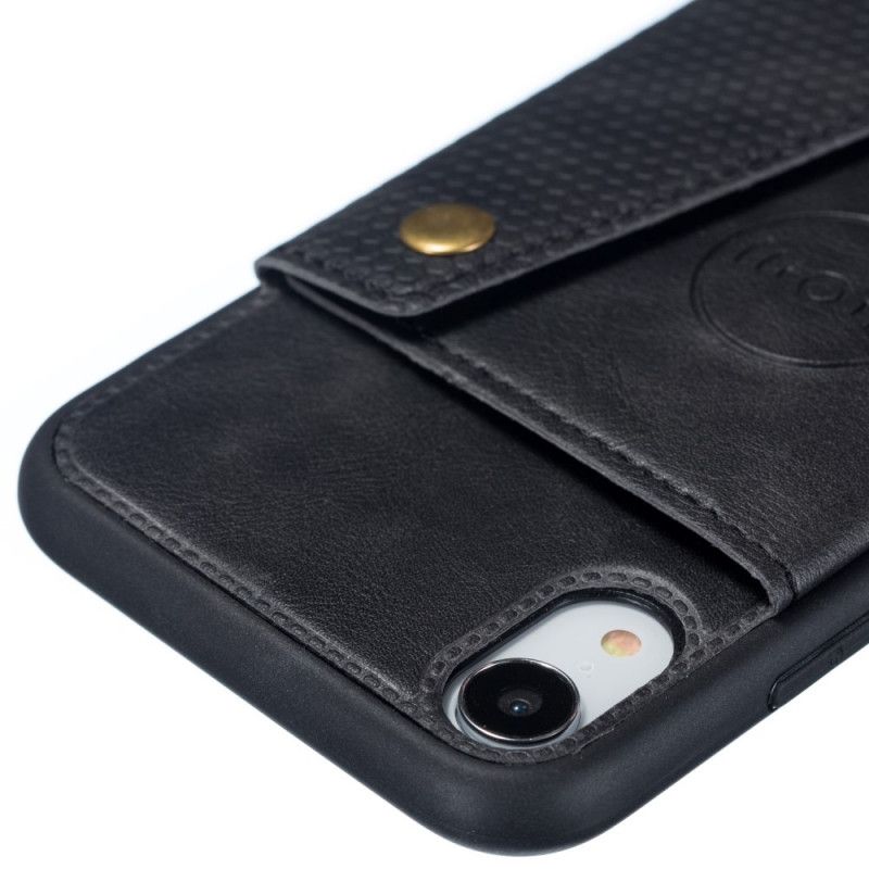 Case Hoesje iPhone XR Grijs Zwart Telefoonhoesje Portemonnee