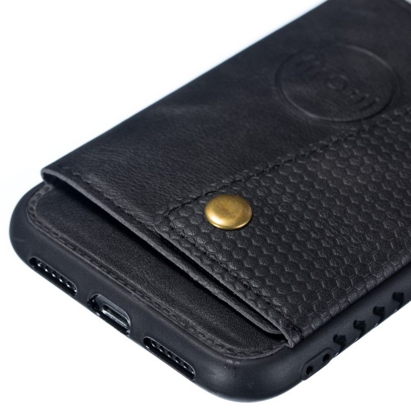 Case Hoesje iPhone XR Grijs Zwart Telefoonhoesje Portemonnee