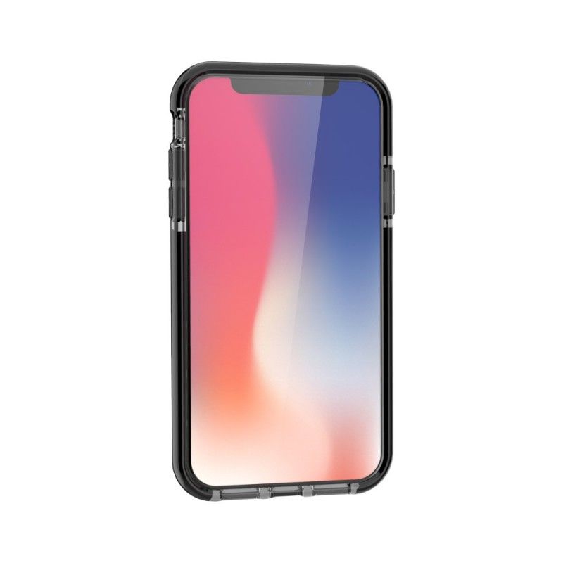 Case Hoesje iPhone XR Oranje Wit Telefoonhoesje Stippen Glanzende Randen