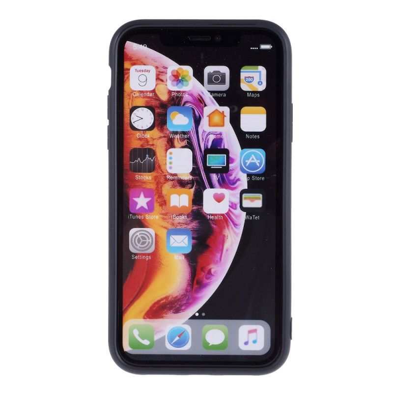 Case Hoesje iPhone XR Rood Zwart Telefoonhoesje Siliconenfijnheid 2.5 Mm