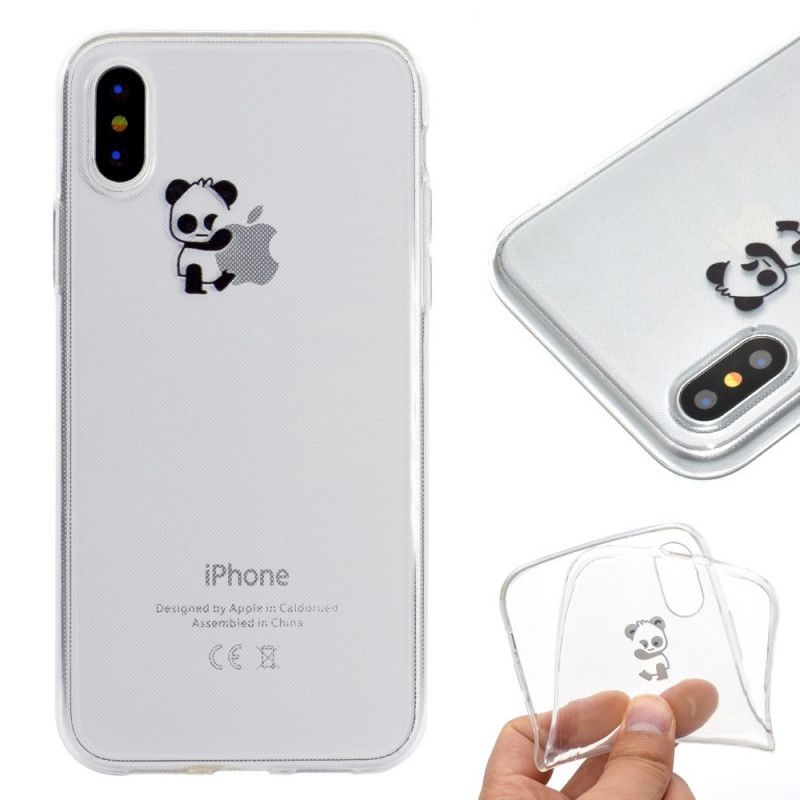 Case Hoesje iPhone XR Telefoonhoesje Panda-Logospellen 2