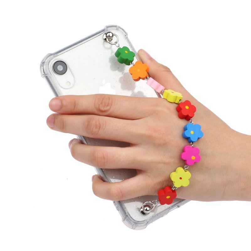 Case Hoesje iPhone XR Telefoonhoesje Siliconen Bloemenarmband