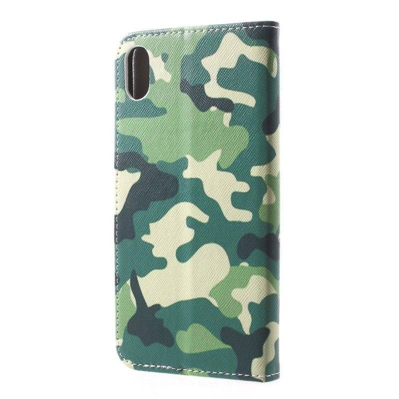 Cover Folio-hoesje iPhone XR Telefoonhoesje Militaire Camouflage