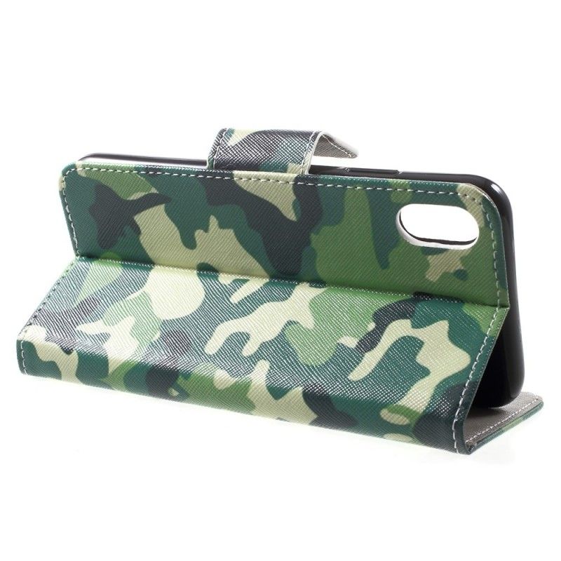 Cover Folio-hoesje iPhone XR Telefoonhoesje Militaire Camouflage