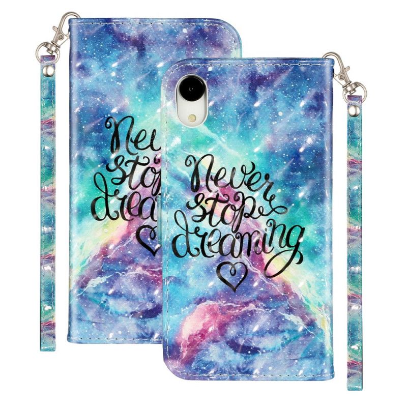 Cover Folio-hoesje iPhone XR Telefoonhoesje Stop Nooit Met Een String