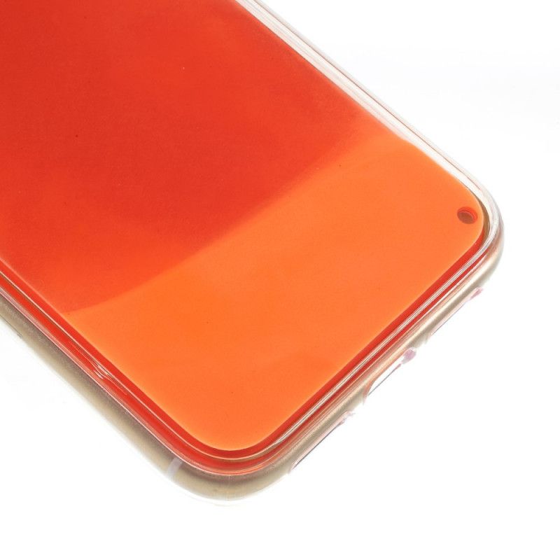 Cover Hoesje iPhone XR Lichtblauw Rood Telefoonhoesje Lichtgevend