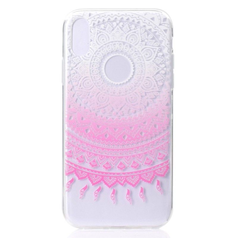 Cover Hoesje iPhone XR Rose Telefoonhoesje Transparante Kleurrijke Mandala