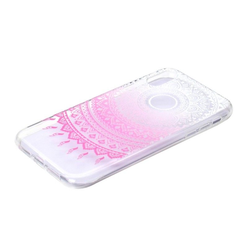 Cover Hoesje iPhone XR Rose Telefoonhoesje Transparante Kleurrijke Mandala