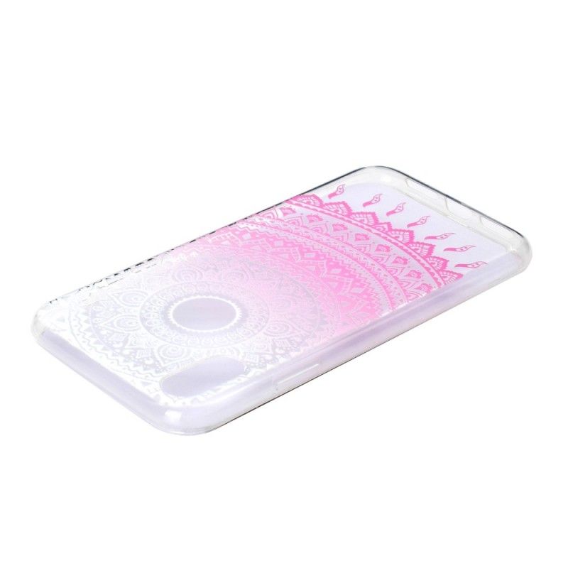 Cover Hoesje iPhone XR Rose Telefoonhoesje Transparante Kleurrijke Mandala