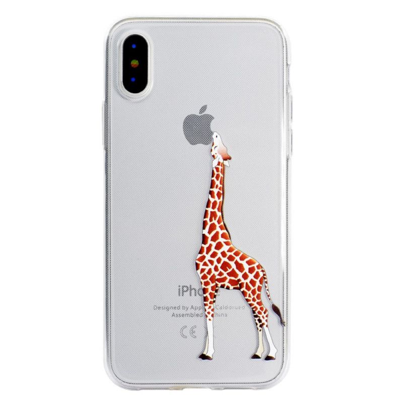 Cover Hoesje iPhone XR Telefoonhoesje Logo Giraffen Spellen