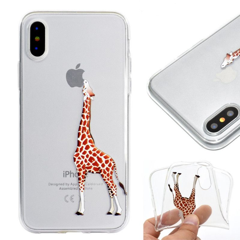 Cover Hoesje iPhone XR Telefoonhoesje Logo Giraffen Spellen