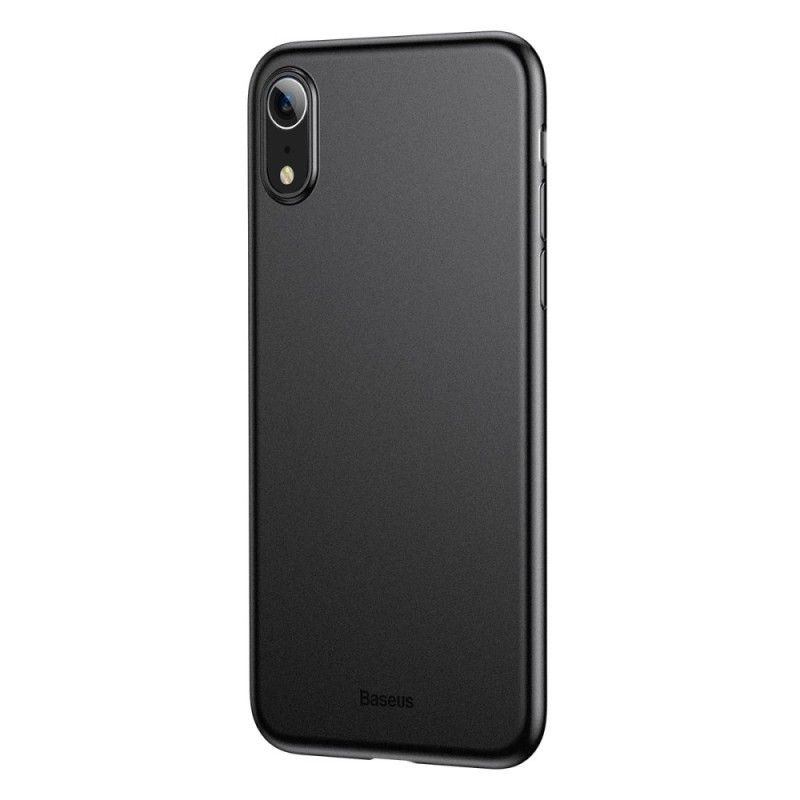 Cover Hoesje iPhone XR Transparant Zwart Telefoonhoesje Baseus Mate