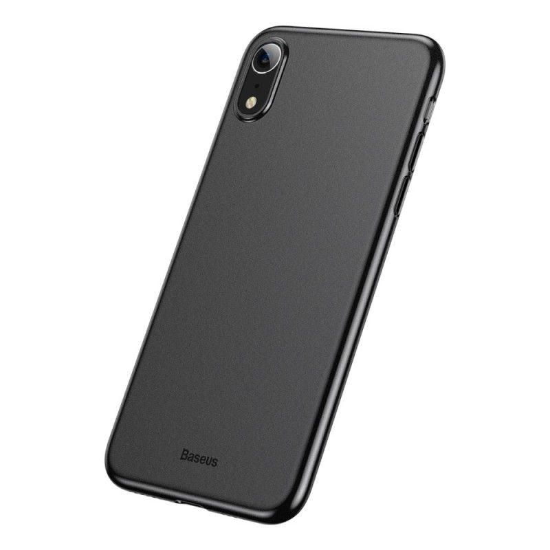 Cover Hoesje iPhone XR Transparant Zwart Telefoonhoesje Baseus Mate