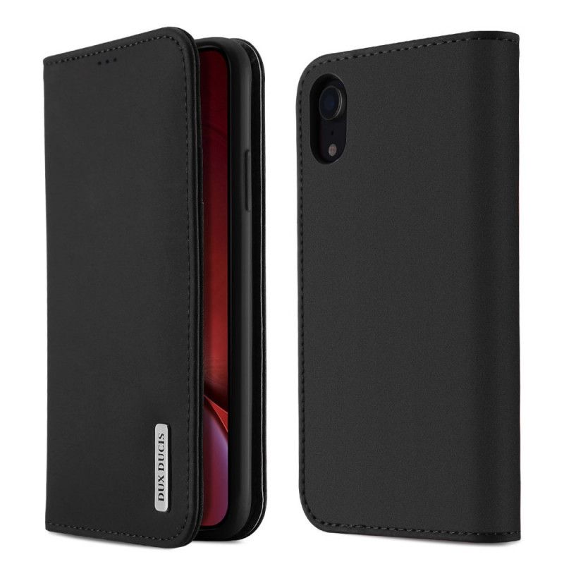 Folio-hoesje iPhone XR Rood Zwart Wensreeks Dux-Ducis