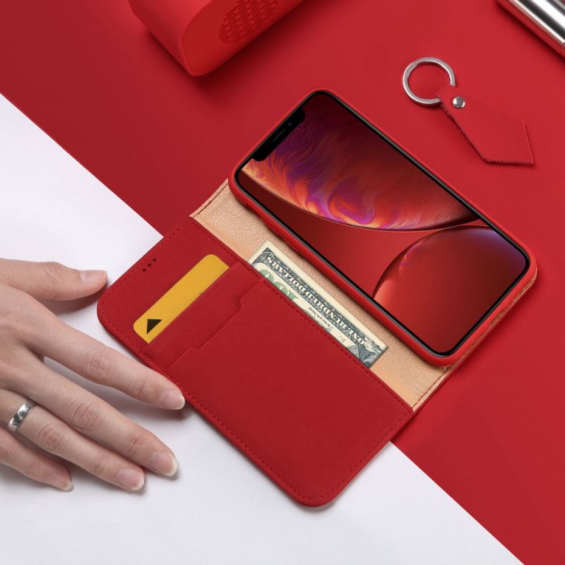 Folio-hoesje iPhone XR Rood Zwart Wensreeks Dux-Ducis