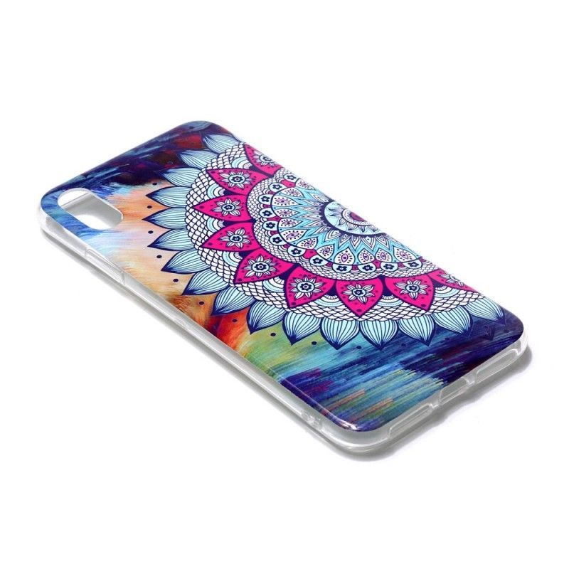 Hoesje iPhone XR Fluorescerende Mandala