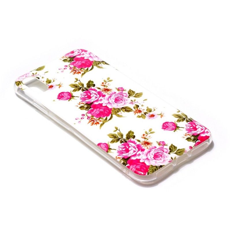 Hoesje iPhone XR Fluorescerende Vrijheidsbloemen