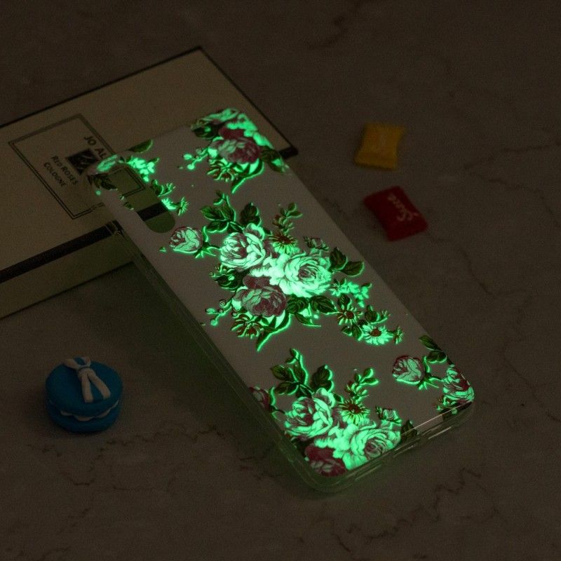 Hoesje iPhone XR Fluorescerende Vrijheidsbloemen