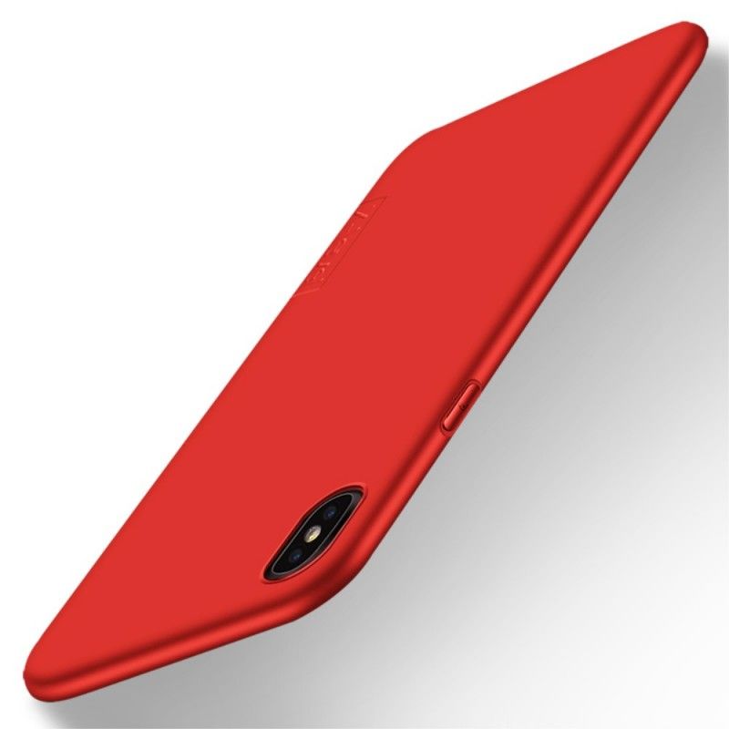 Hoesje iPhone XR Rood Zwart Metallic Effect