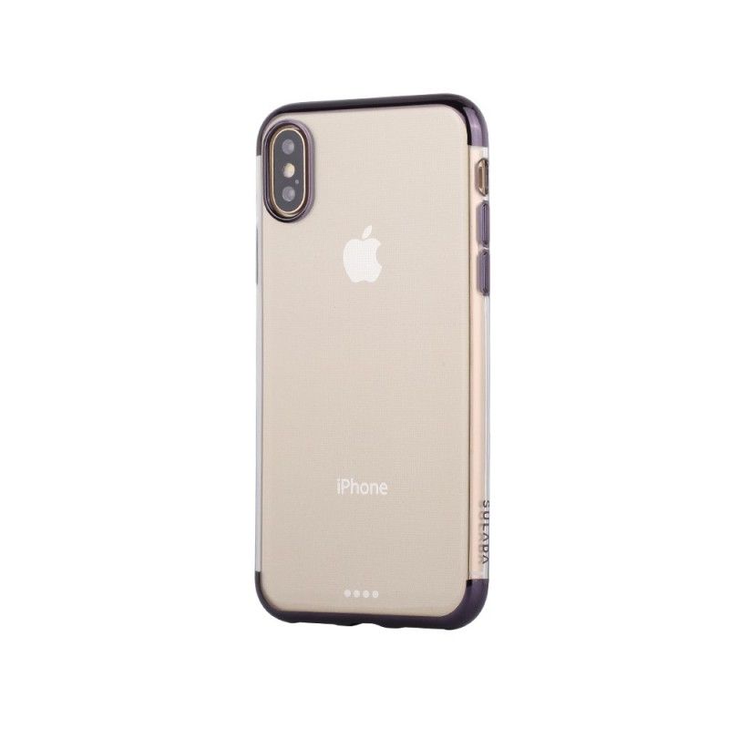 Hoesje iPhone XR Rood Zwart Sulada Kristal