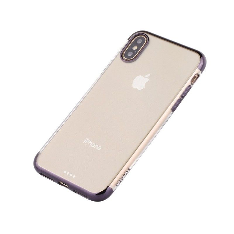 Hoesje iPhone XR Rood Zwart Sulada Kristal