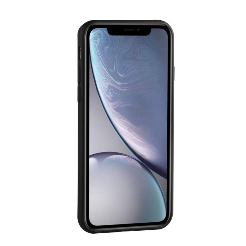 Hoesje iPhone XR Rood Zwart Verwijderbare Siliconen Beschermer Lens