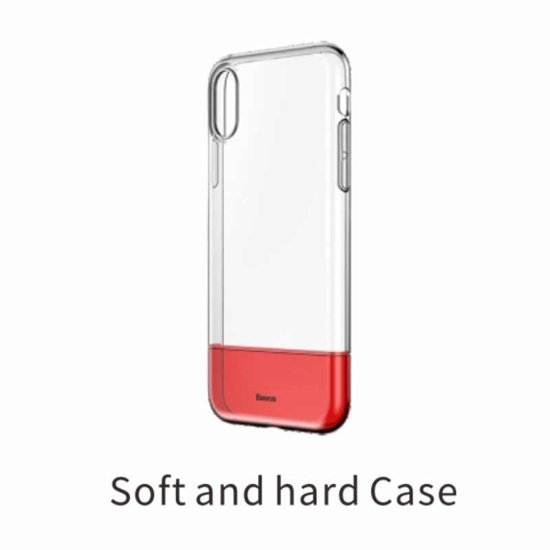 Hoesje iPhone XR Roze Rood Baseus Dubbele Bescherming