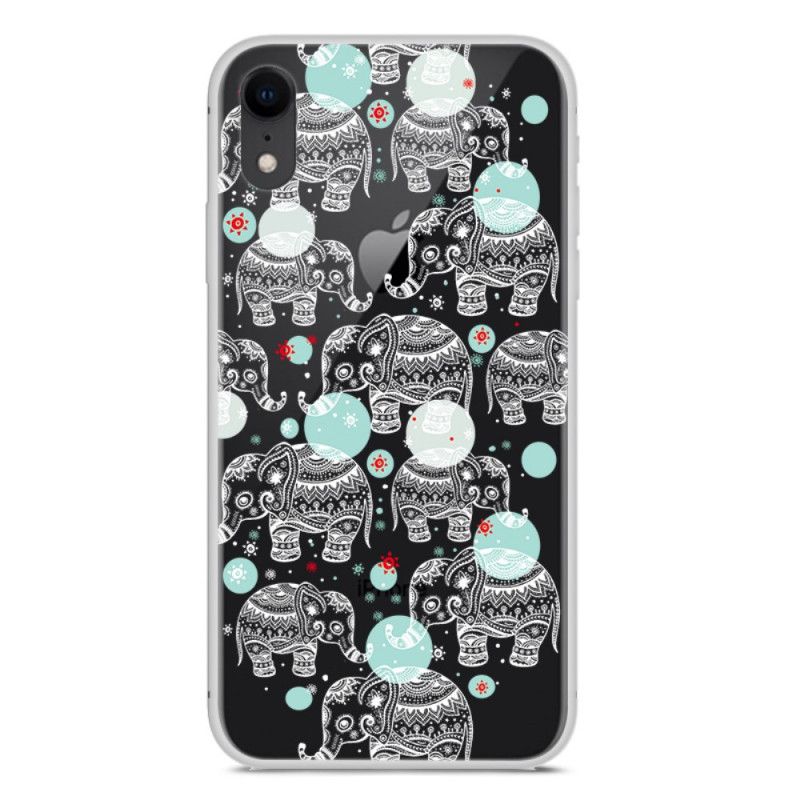 Hoesje iPhone XR Sneeuwvlokolifanten