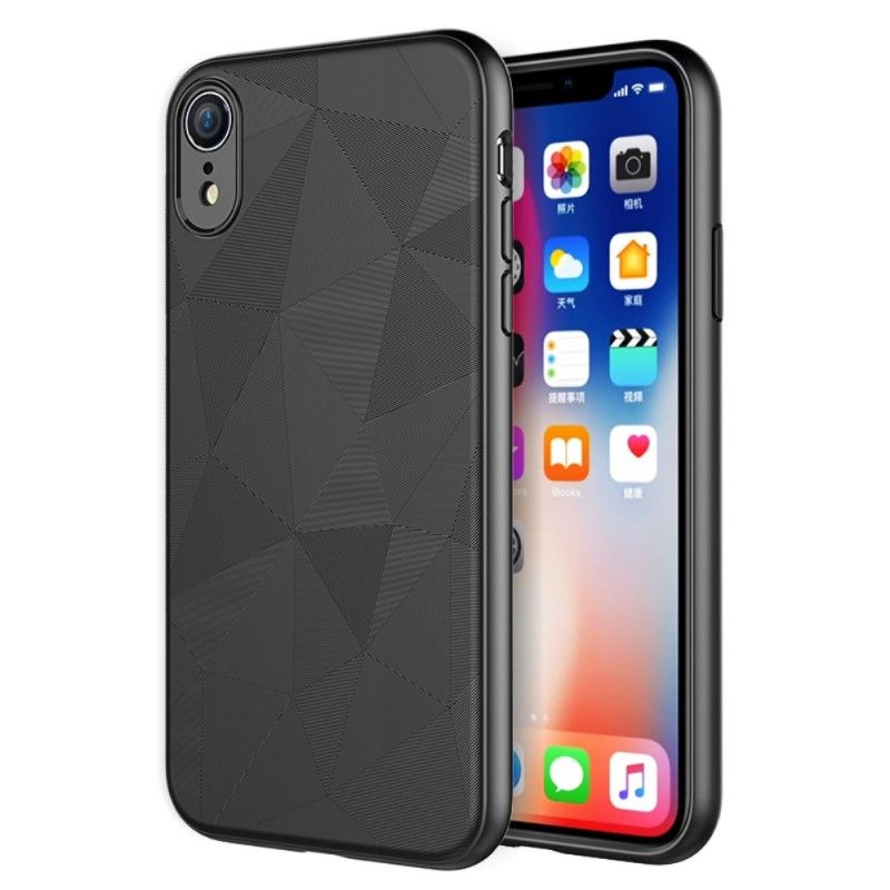 Hoesje iPhone XR Zwart Geometrie