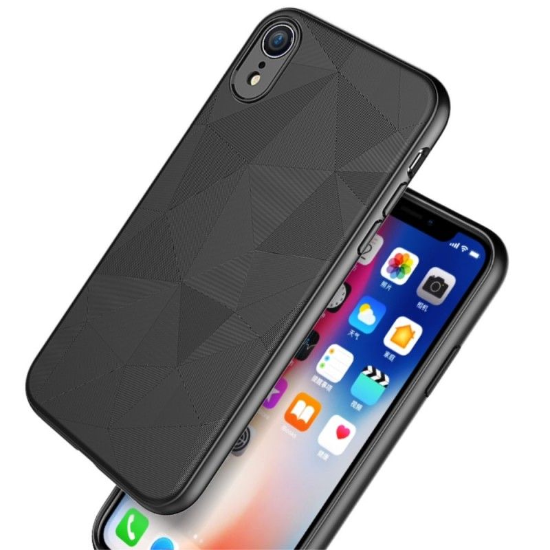 Hoesje iPhone XR Zwart Geometrie