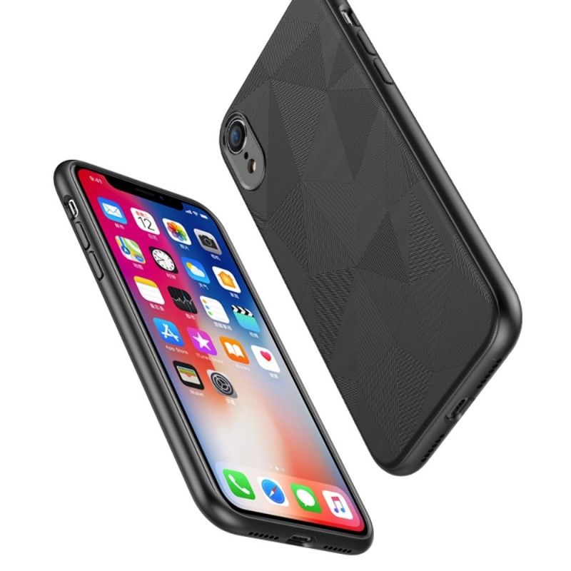 Hoesje iPhone XR Zwart Geometrie