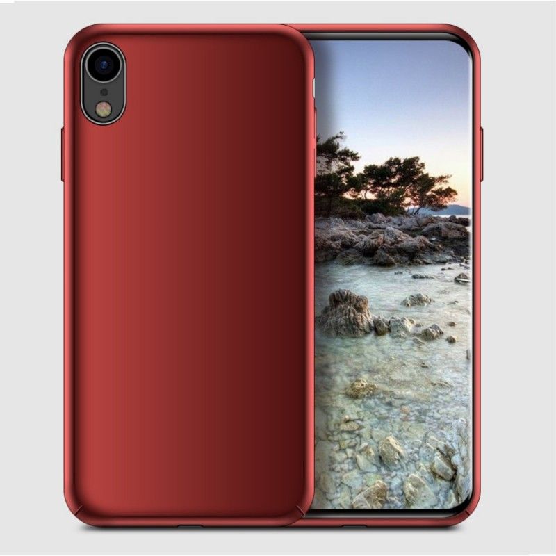 Hoesje iPhone XR Zwart Lychee Leertextuur