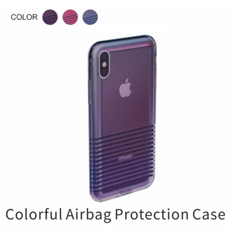 Hoesje voor iPhone XR Donkerblauw Magenta Max Baseus Kleurrijke Airbags