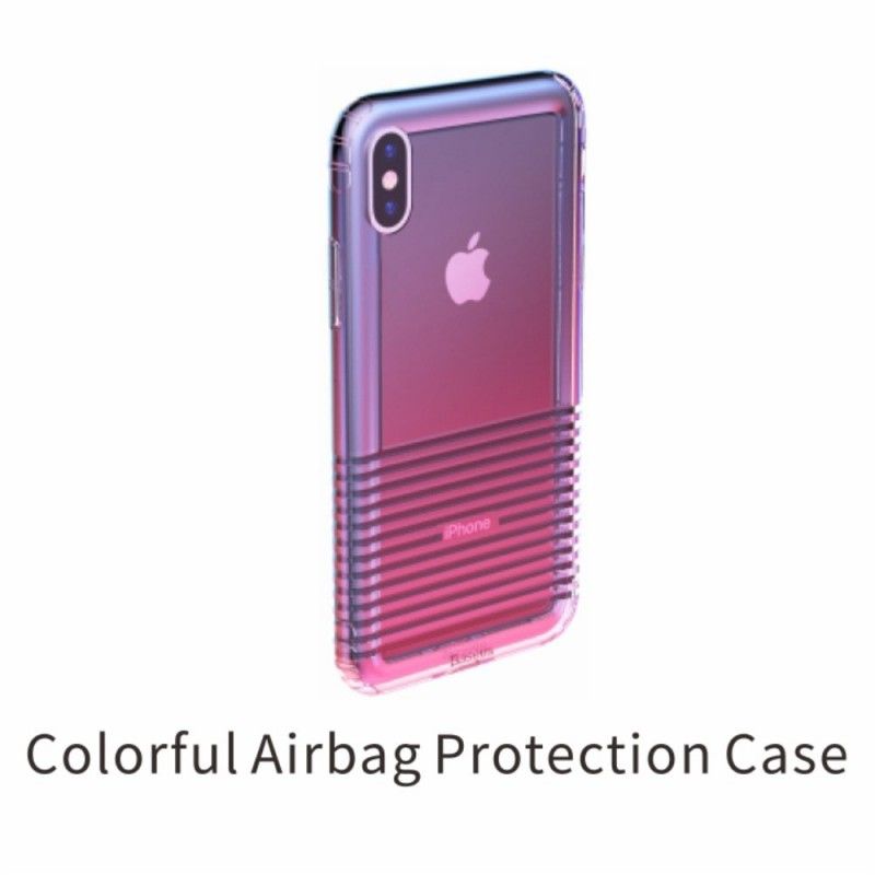 Hoesje voor iPhone XR Donkerblauw Magenta Max Baseus Kleurrijke Airbags