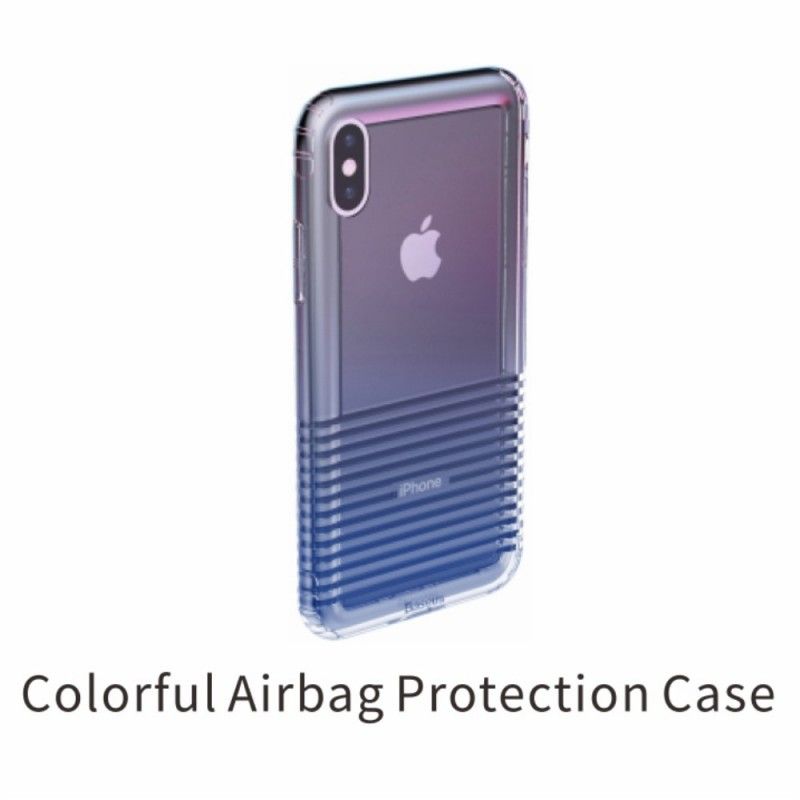 Hoesje voor iPhone XR Donkerblauw Magenta Max Baseus Kleurrijke Airbags