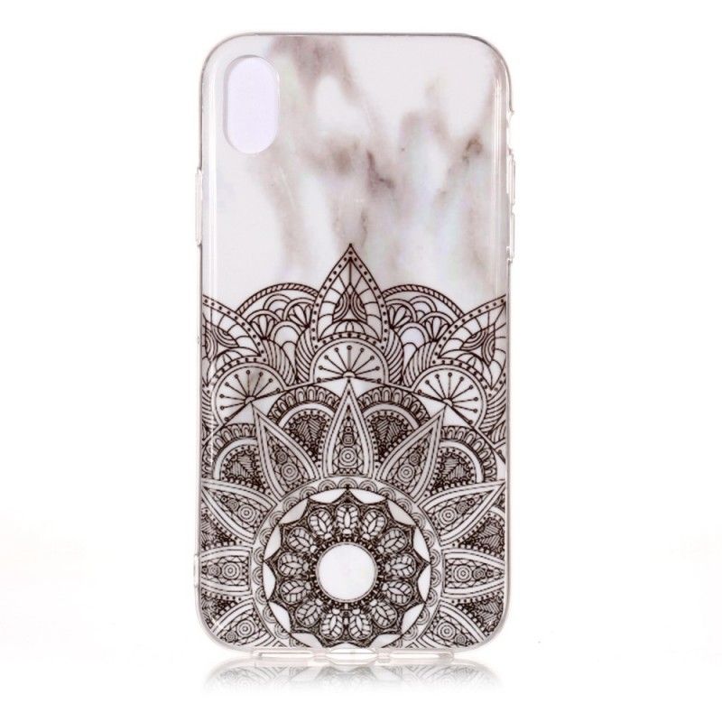 Hoesje voor iPhone XR Gemarmerde Mandala