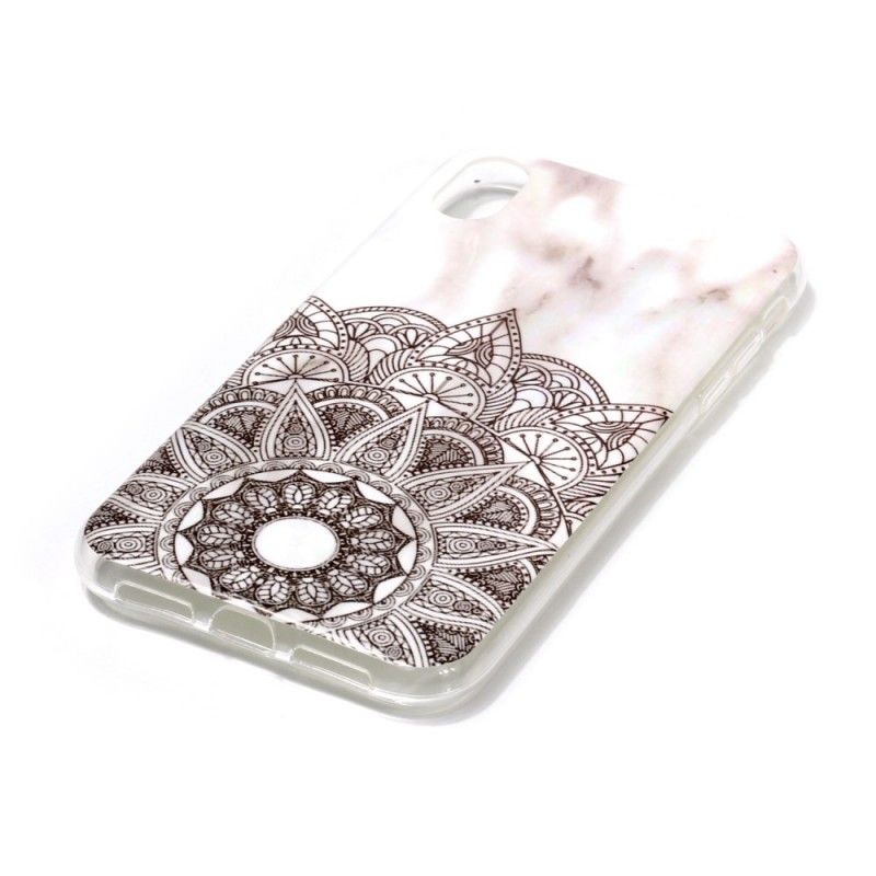 Hoesje voor iPhone XR Gemarmerde Mandala