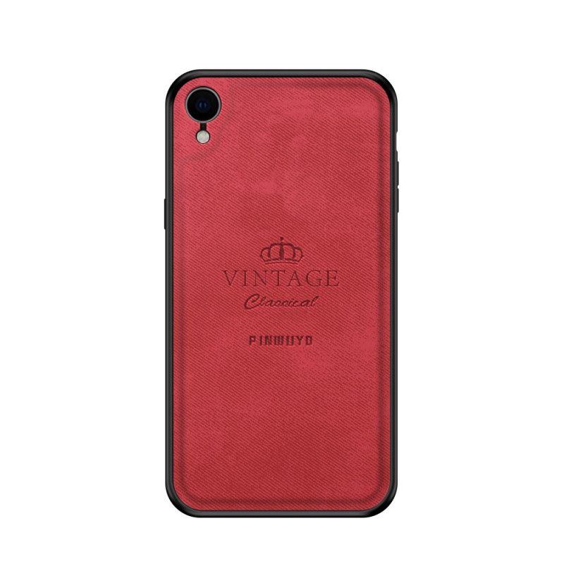 Hoesje voor iPhone XR Grijs Zwart Eervolle Vintage Pinwuyo