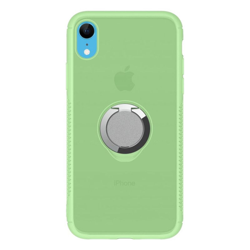 Hoesje voor iPhone XR Groen Roze Kleurwisseling Binnen / Buiten Met Ring