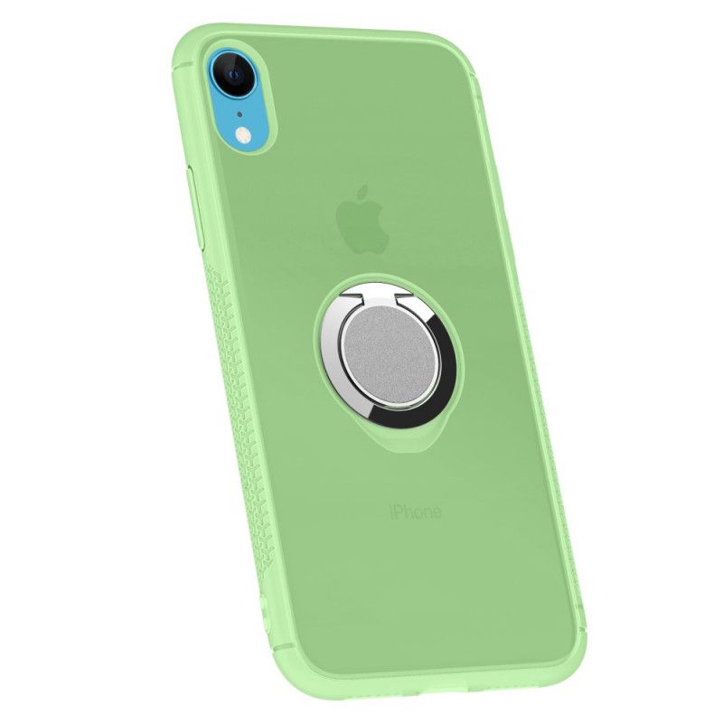 Hoesje voor iPhone XR Groen Roze Kleurwisseling Binnen / Buiten Met Ring