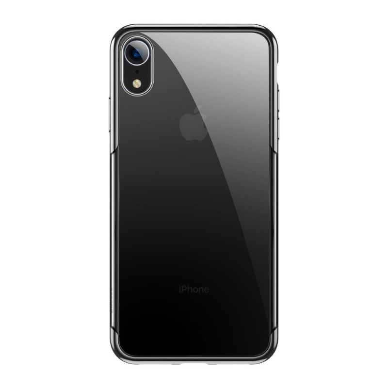 Hoesje voor iPhone XR Zilver Lichtblauw Baseus Glanzende Serie