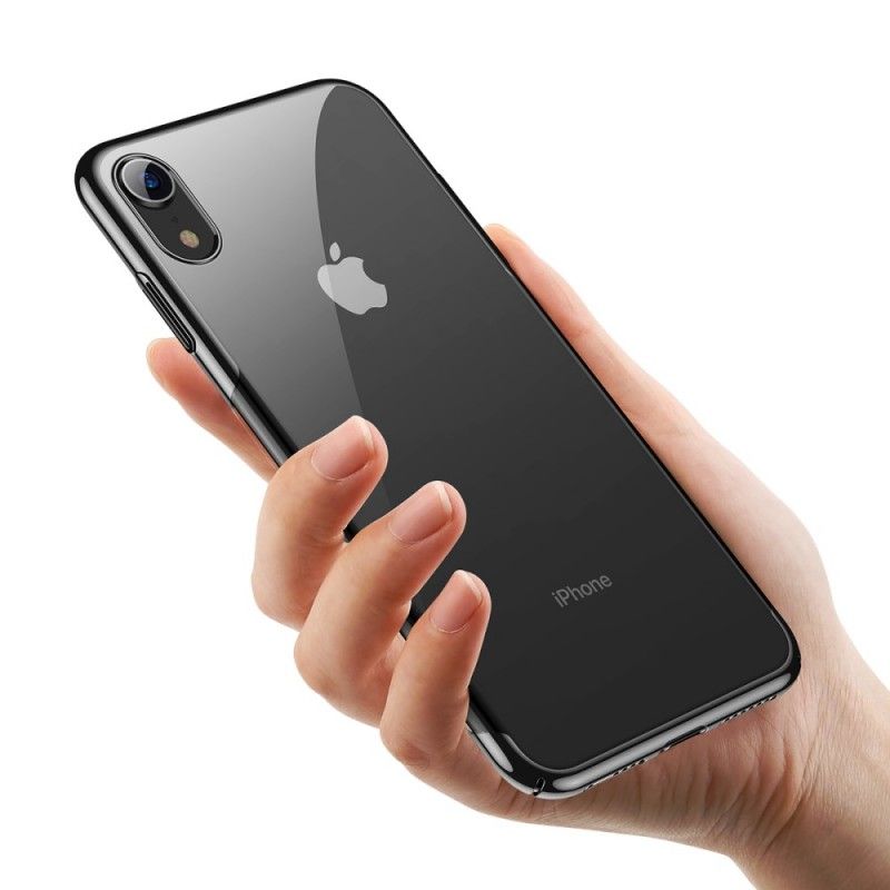 Hoesje voor iPhone XR Zilver Lichtblauw Baseus Glanzende Serie