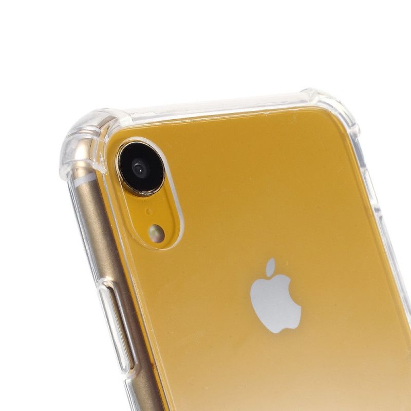 Hoesje voor iPhone XR Zwart Hybride Met Gekleurd Koord