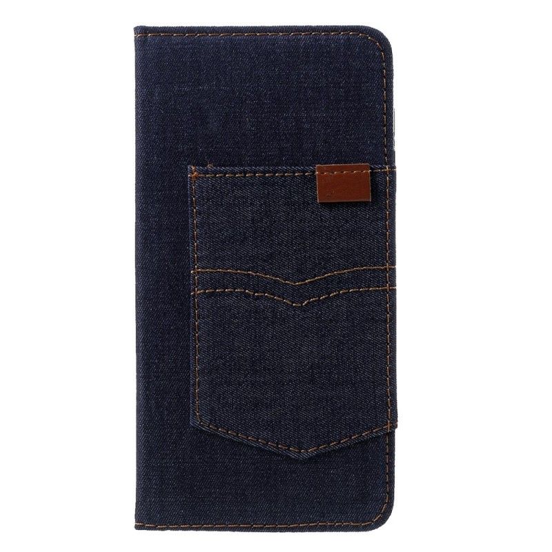 Leren Hoesje iPhone XR Donkerblauw Telefoonhoesje Klassieke Jeans