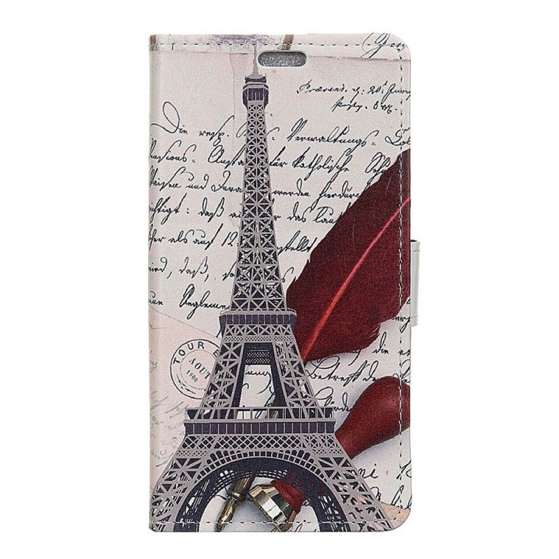 Leren Hoesje iPhone XR Eiffeltoren Van De Dichter
