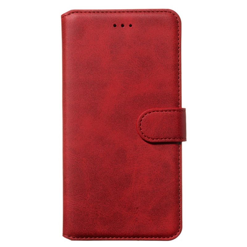 Leren Hoesje iPhone XR Rood Zwart Telefoonhoesje Retro Mat Leereffect